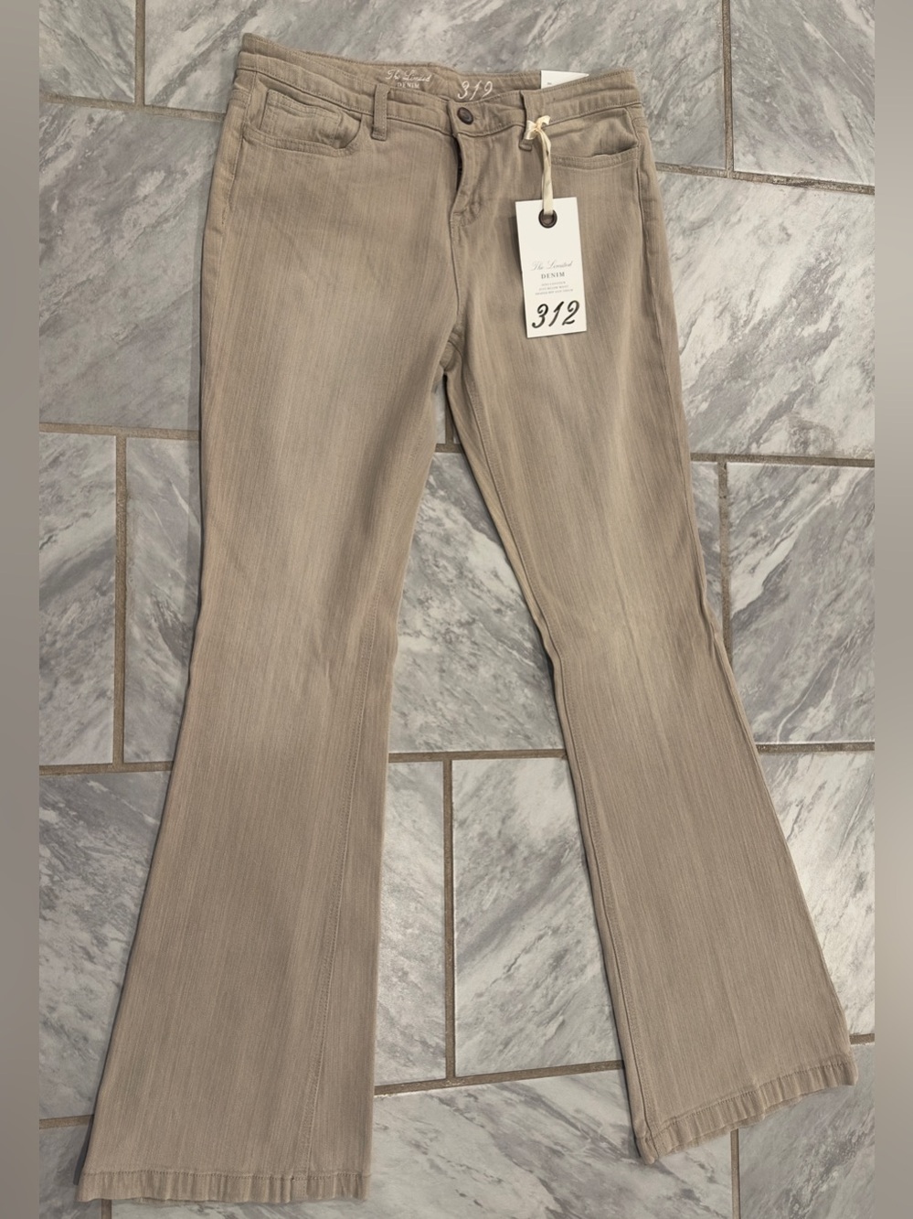 NWT The Limited Denim 312 Womens Beige Low Rise Y2K Jeans Size 10 Vintage